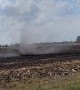 Dust Devil Moves Through Harvested Corn Field