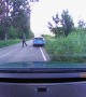 Close Call With A Passing Car