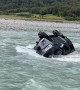 SUV Gets Stuck in Rising River