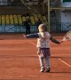 Little girl is a future tennis superstar