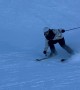 Skiing Beginner Slides Straight Into Camera