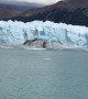 Sightseers Watch Iceberg Emerge From the Perito Moreno Glacier