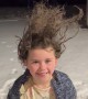 Family Tries Wet Hair Challenge in Frigid Temperatures