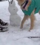 She Decided Frosty Did Not Need an Arm