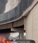 Massive Fire Blocks Freeway in Ohio