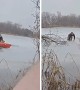LSO first responders rescue dog that fell through the ice
