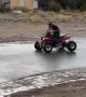 ATV Spinning on Wet Road