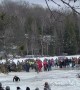 Snowmobiler Skims Water and Crashes on Icy Lake