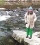 Phone Falls Into River When Woman Jumps For Picture