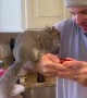 Husband Shares Snacks With Squirrel