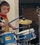 Talented kid shows his journey growing up with drums