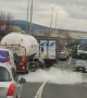 Truck Leaks Liquid Nitrogen