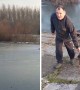 Firefighter rescue woman and her dog from icy river