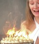 Trick Candles Cover Birthday Cake In Smoke