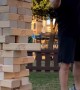 Man Skillfully Plays Jenga With a Whip