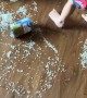 Girl Makes a Big Mess With Rice