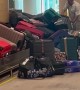 Suitcases Pile Up at Baggage Claim