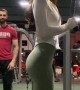 Guys Crash Woman's Workout Video