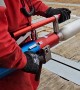 Offshore Worker Fires an Air Cannon