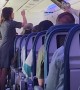Airliner Ceiling Panel Dislodges During Landing