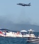 Blue Angels Fighter Jet Appears to Hover Over Water