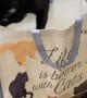 Black Cat Tumbles Into Cat-Themed Bag