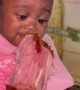 5-Month-Old Tries Turkey Leg For the First Time