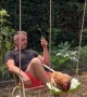 Chicken Gets Pushed on Swing