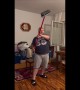 Dad And Cat Try To Catch Bat
