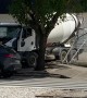 Cement Truck Loses Brakes And Coasts Backward