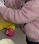 Toddler and Her Doll Get Covered in Cream