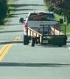 Pickup Tows Precarious Trailer