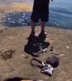 Drone Delivers Food to a Fisherman