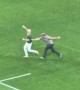 Pitch Invaders Disrupt Prize Ceremony and Get Tackled