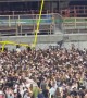 Crowd Dismantles Goal Post After College Football Game