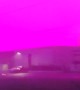 Morning Drive Under Eerie Magenta Sky