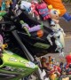 Man's Motorbike Covered In Toys