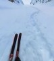 Professional Skis Steep And Narrow Path