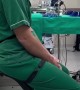 Doctor Uses Wearable Chair in the Operating Room