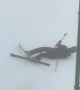 Skier Gets Slowly Dragged By Ski Lift