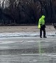 Husband Saves Two Deer Trapped on Frozen Lake