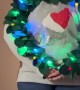 Light-Up Holiday Wreath Sweater