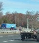 Disconnected Trailer Spotted Rolling Down Freeway