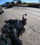 Lane Splitting Motorcyclist Hit By Sudden Merger
