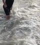 Man Slips On Wet Pavement And Falls Into Sea