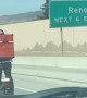 Man Rides Electric Unicycle On Freeway