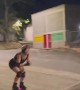 Rollerblader Faceplants Over Small Obstacle