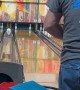 Bowling Ball Hits The Pins