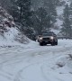 Icy Road Sends Cars Skidding on Windy Mountain Pass