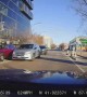 Electric Scooter Swerves Into Traffic